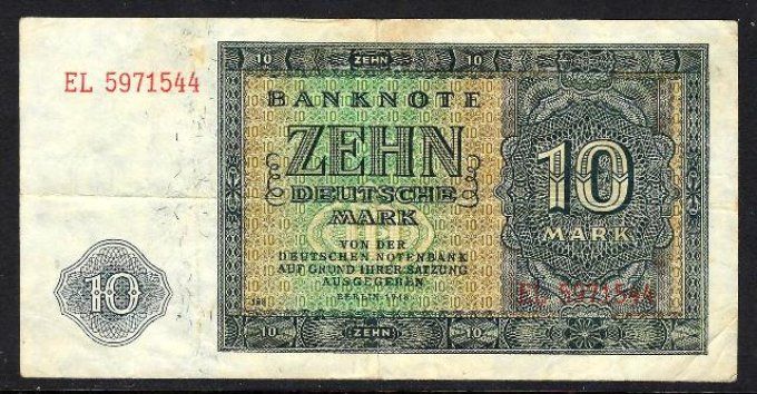 Billet de collection Allemagne de l'est 10 Deutsche Mark 1948 pick 12b occasion VF