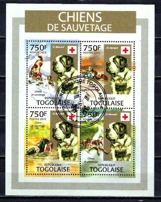 Togo 2013 (chien59) série complète de 4 timbres oblitérés