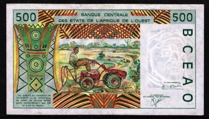 Billet de collection Etats Afrique de l'ouest Sénégal 500 francs année 2011 pick 710l VF