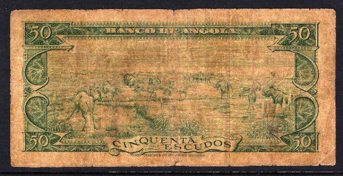 Billet de collection Angola 50 Escudos 1956 pick 88 occasion Very Fine