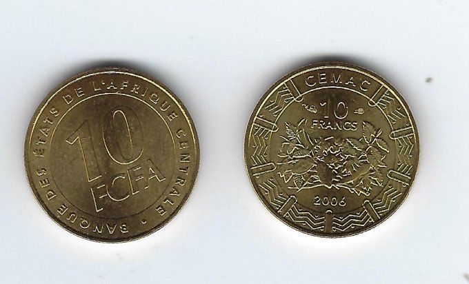 Etats de l'Afrique centrale 2006 10 francs KM#19