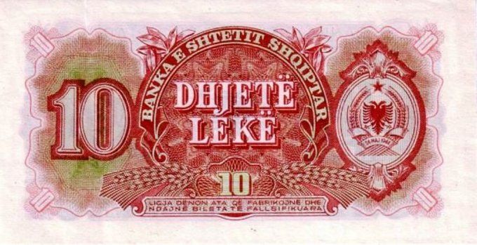 Billet d'Albanie 10 Lekë 1957 pick 28 UNC