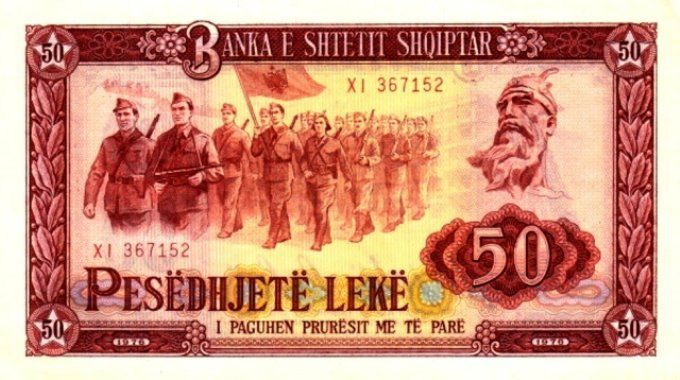 Billet d'Albanie 50 Lekë 1976 pick 45a UNC