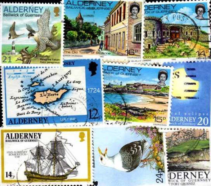 Collections de timbres d'Alderney Aurigny