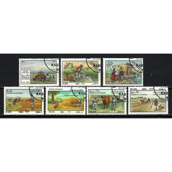 Afghanistan 1984 (196) série complète de 7 timbres oblitérés