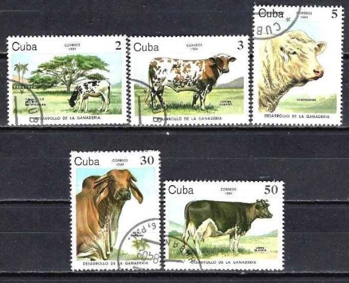 Cuba 1984 (200) série complète de 5 timbres oblitérés 