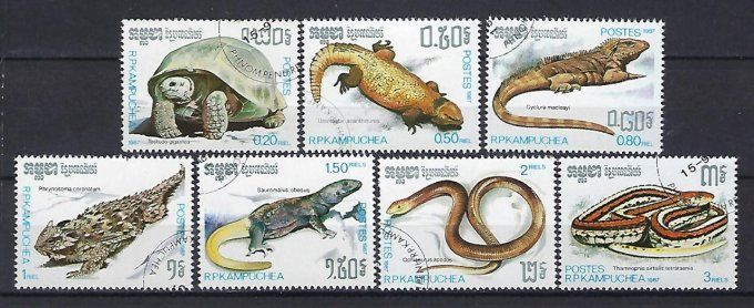 Kampuchea 1987 (32) série complète de 7 timbres oblitérés