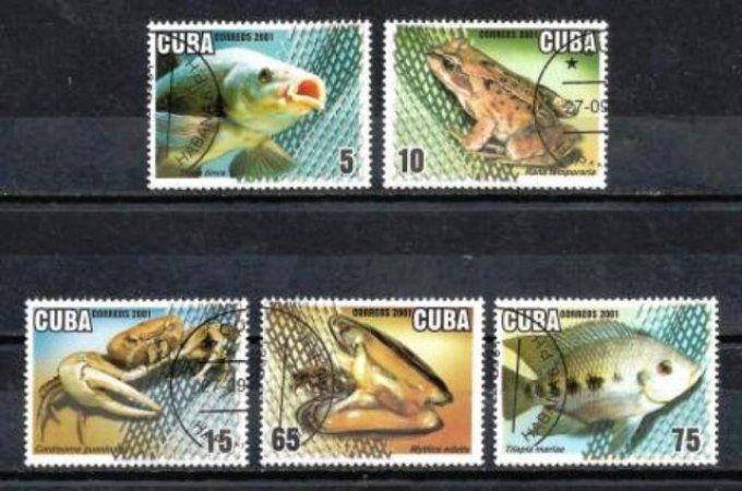 Cuba 2001 (92) série complète de 5 timbres oblitérés