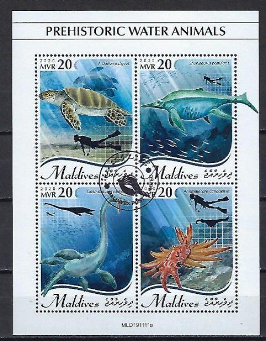 Maldives 2020 (AP60) série complète de 4 timbres oblitérés