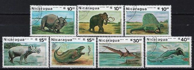 Nicaragua 1987 (AP6) série complète de 7 timbres oblitérés