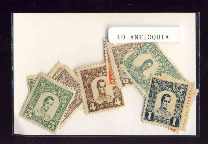 Collections de timbres d'Antioquia (Colombie)