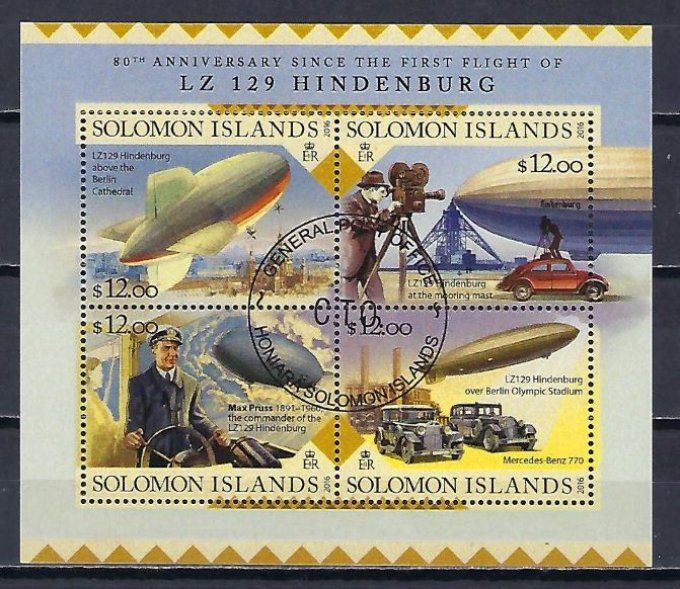 Salomon Islands 2016 (BD60) série complète de 4 timbres oblitérés