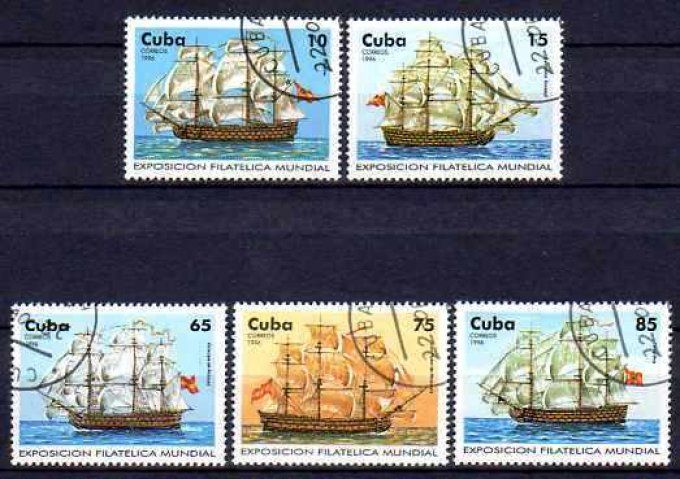 Cuba 1996 (BA20) série complète de 5 timbres oblitérés