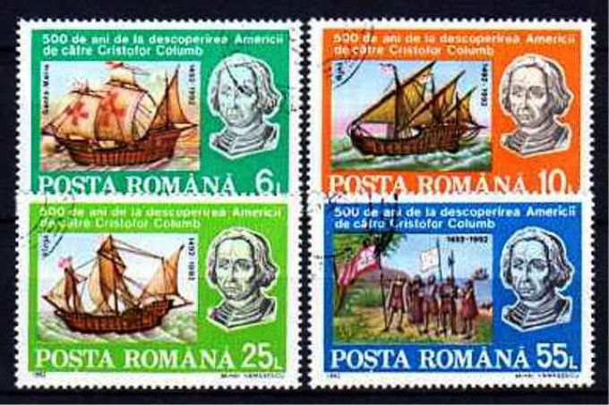 Roumanie 1992 (BA54) série complète de 4 timbres oblitérés