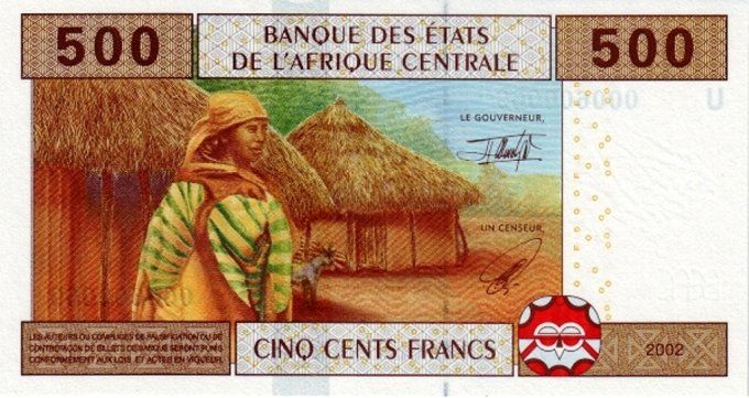 Billet de collection Etats Afrique Centrale Cameroun 500 francs année 2002 pick 206 UNC