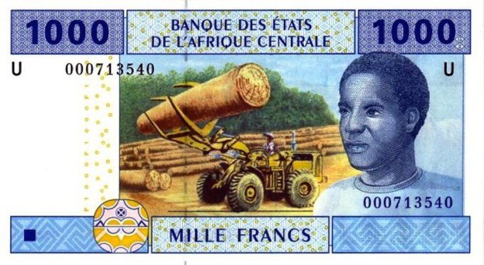 Billet de collection Etats Afrique Centrale Cameroun 1000 francs année 2002 pick 207 UNC