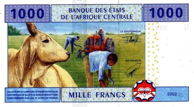 Billet de collection Etats Afrique Centrale Cameroun 1000 francs année 2002 pick 207 UNC