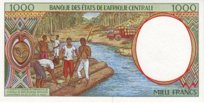 Billet de collection Etats Afrique Centrale Centrafrique 1000 francs année 1999 pick 302f UNC