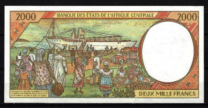 Billet de collection Etats Afrique Centrale Centrafrique 2000 francs année 1994 pick 303b UNC