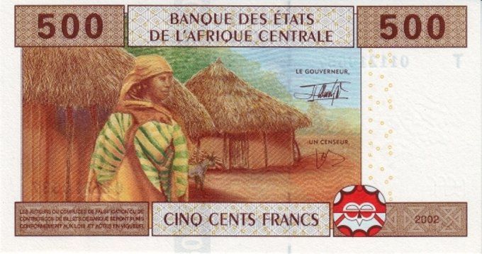 Billet du Congo 500 francs année 2002 pick 106 UNC