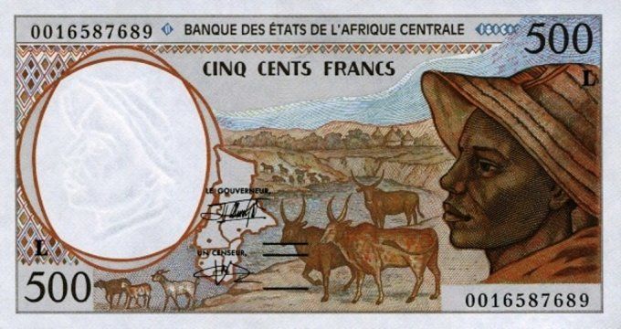 Billet de collection Etats Afrique Centrale Gabon 500 francs année 2000 pick 401g UNC