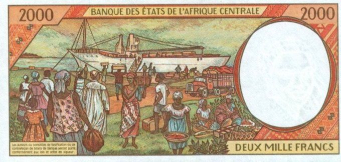 Billet de collection Etats Afrique Centrale Gabon 2000 francs année 2000 pick 403g UNC 