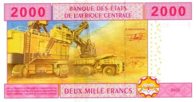 Billet de collection Etats Afrique Centrale Guinée Equatoriale 2000 francs année 2002 pick 508 UNC  