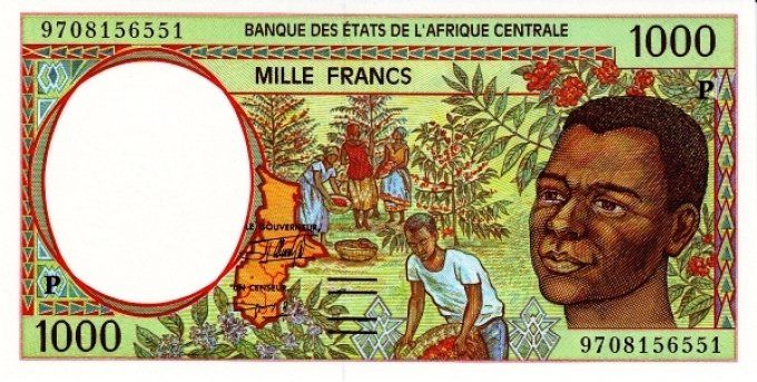 Billet de collection Etats Afrique Centrale Tchad 1000 francs année 1997 pick 602d UNC