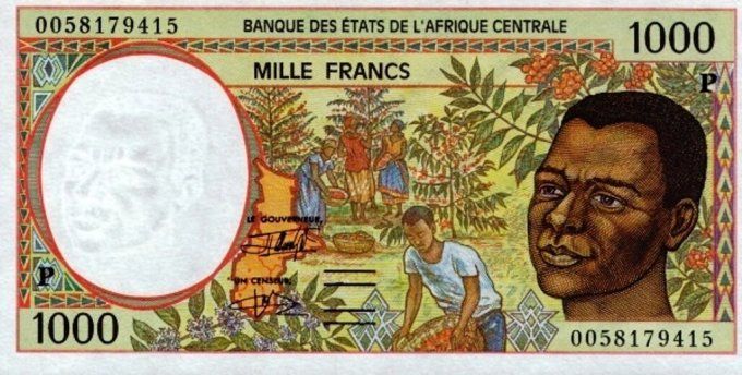 Billet de collection Etats Afrique Centrale Tchad 1000 francs année 2000 pick 602g UNC