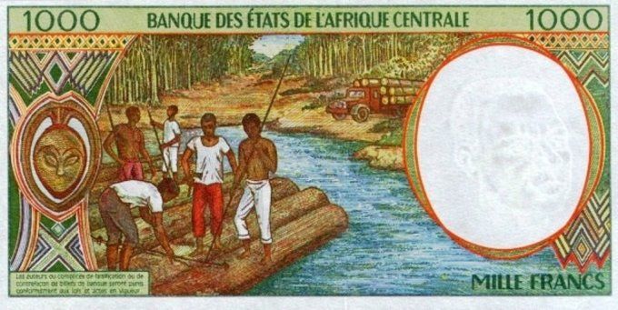 Billet de collection Etats Afrique Centrale Tchad 1000 francs année 2000 pick 602g UNC