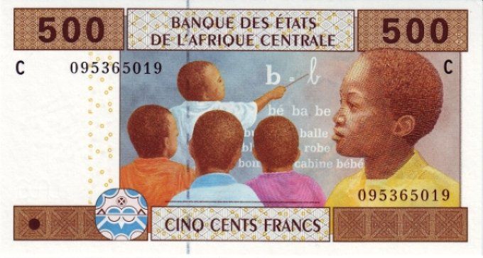 Billet de collection Etats Afrique Centrale Tchad 500 francs année 2002 pick 606 UNC