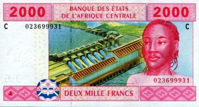 Billet de collection Etats Afrique Centrale Tchad 2000 francs année 2002 pick 608 UNC