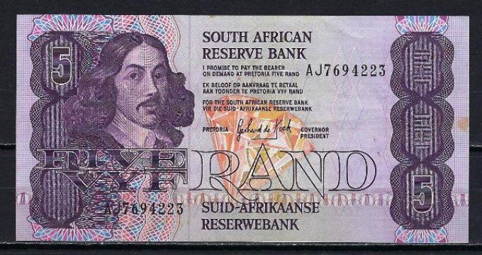 Billet Afrique du sud 5 Rand 1978 pick 119c UNC