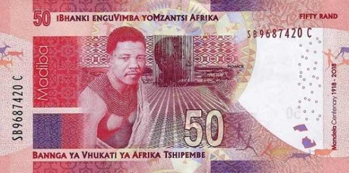 Billet Afrique du sud 50 Rand 2018 pick 145 UNC