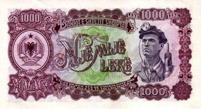 Billet d'Albanie 1000 Lekë 1957 pick 32 UNC