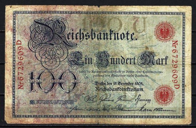 Billet Allemagne 1905 (1) pick 24b occasion Very Fine