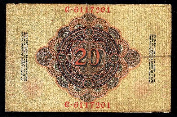 Billet Allemagne 1908 (1) pick 31 occasion Very Fine