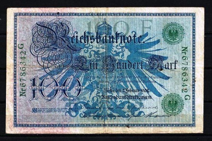 Billet Allemagne 1908 (1) pick 34 occasion Very Fine