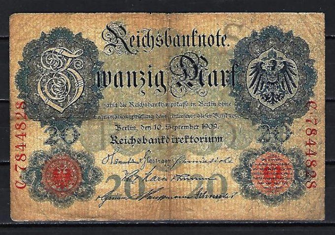 Billet Allemagne 1909 (1) pick 37 occasion Very Fine