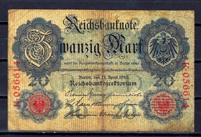 Billet Allemagne 1910 (1) pick 40a occasion Very Fine