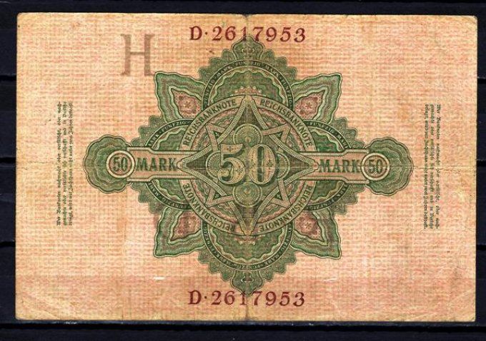 Billet Allemagne 1910 (3) pick 41 occasion Very Fine