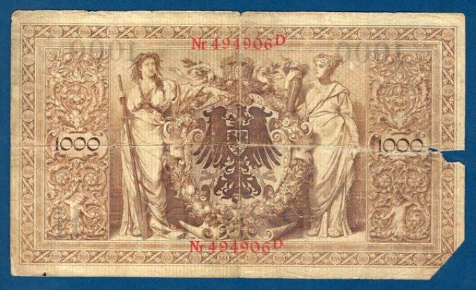 Billet Allemagne 1910 (1) pick 44a occasion Very Fine