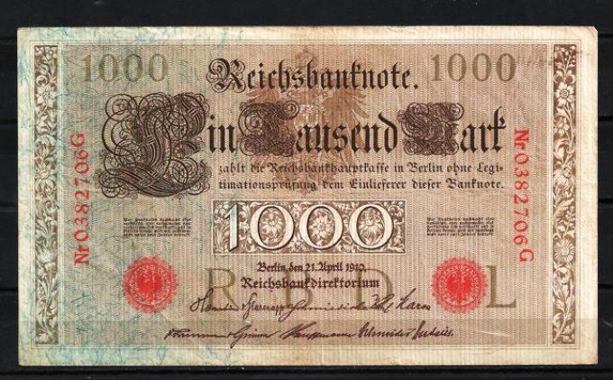 Billet Allemagne 1910 (1) pick 44b occasion Very Fine