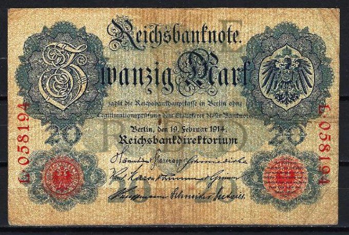 Billet Allemagne 1914 (1) pick 46a occasion Very Fine