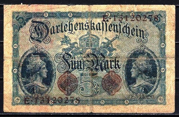 Billet Allemagne 1914 (3) pick 47c occasion Very Fine