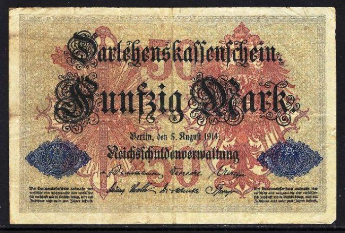 Billet Allemagne 1914 (3) pick 49b occasion Very Fine