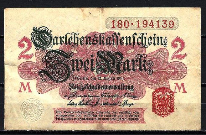 Billet Allemagne 1914 (1) pick 53 occasion Very Fine