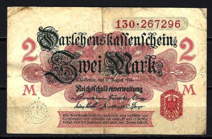 Billet Allemagne 1914 (3) pick 53 occasion Very Fine