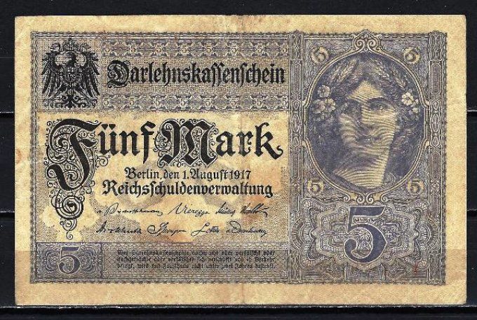 Billet Allemagne 1917 (2) pick 56b occasion Very Fine