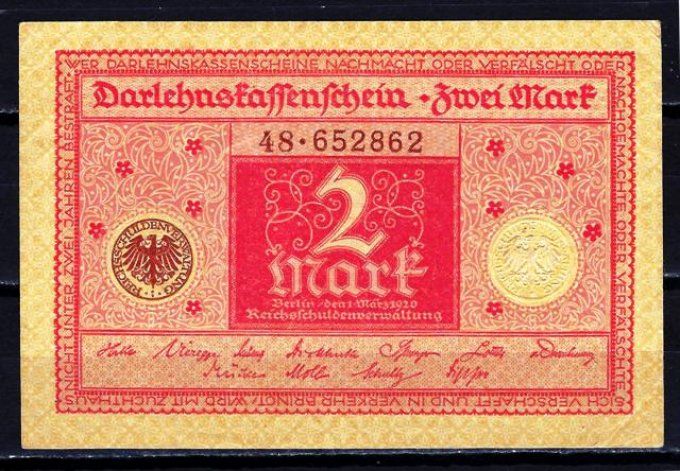 Billet Allemagne 1920 pick 59 neuf UNC